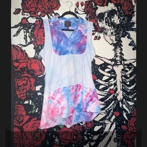 Undercover Blue and Pink Tie-Dye Blouse
